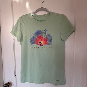 Life Is Good Gray Women's T-Shirt